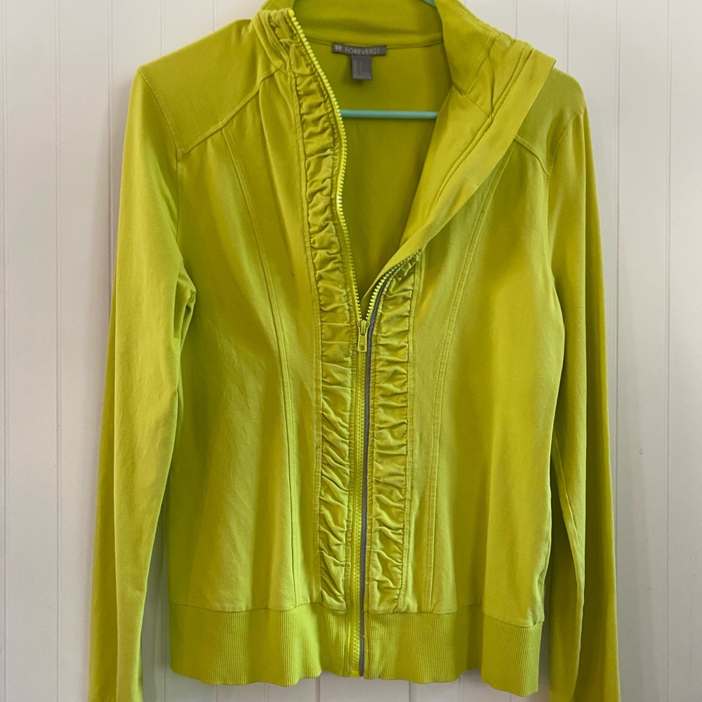Forever 21 Fitted Workout Activewear Zip-up Top